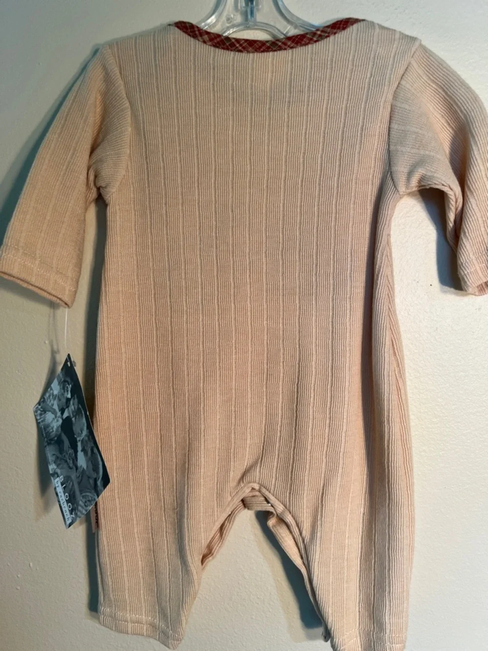 Vintage Cream Knit Motorcycle Appliqué Baby One-Piece Bodysuit 3 M​